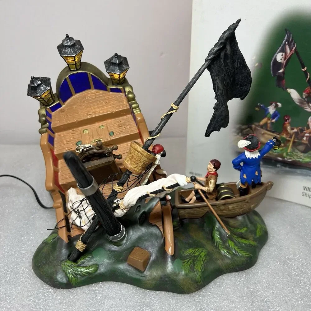 Dept 56 Halloween 2006 Lighted Ship of Sea Phantoms & Captain Black Bart's Ghost